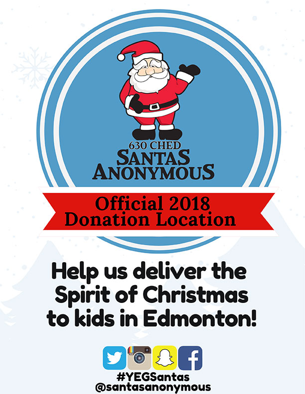 photo of Santas Anonymous logo, Sharek & Co. is a downtown Edmonton drop off location for Santas Anonymous